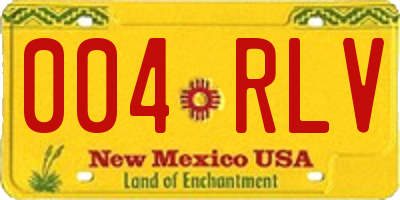 NM license plate 004RLV