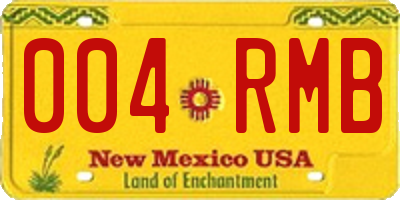 NM license plate 004RMB