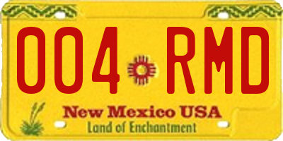 NM license plate 004RMD