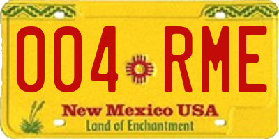 NM license plate 004RME