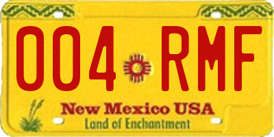 NM license plate 004RMF