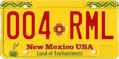 NM license plate 004RML