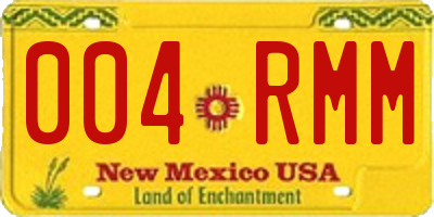 NM license plate 004RMM