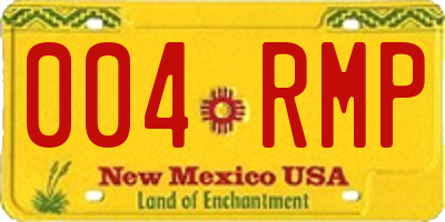 NM license plate 004RMP