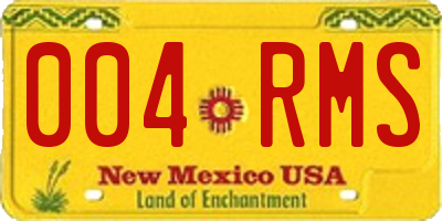 NM license plate 004RMS