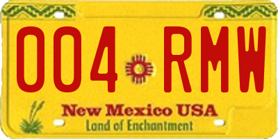 NM license plate 004RMW