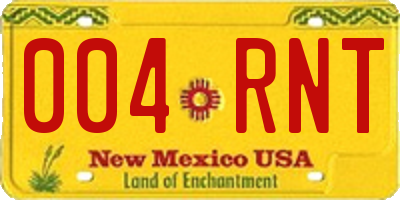 NM license plate 004RNT