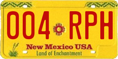 NM license plate 004RPH