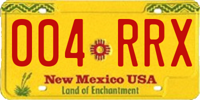 NM license plate 004RRX