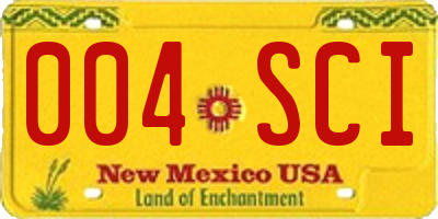 NM license plate 004SCI