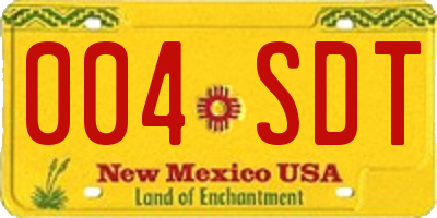 NM license plate 004SDT