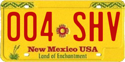 NM license plate 004SHV