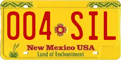 NM license plate 004SIL