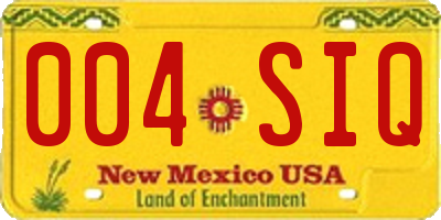 NM license plate 004SIQ
