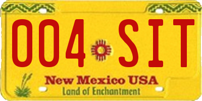 NM license plate 004SIT