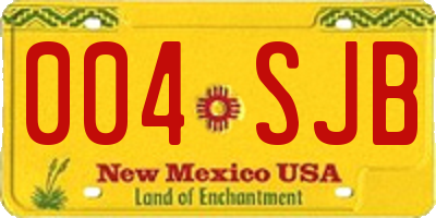 NM license plate 004SJB