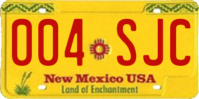 NM license plate 004SJC