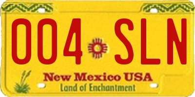 NM license plate 004SLN