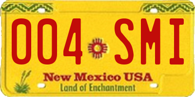 NM license plate 004SMI
