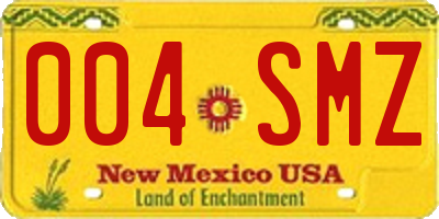 NM license plate 004SMZ