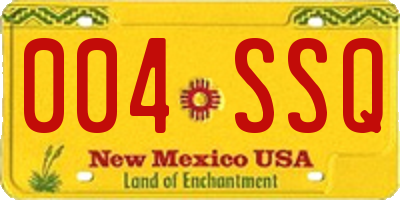 NM license plate 004SSQ