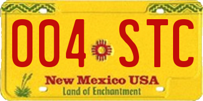 NM license plate 004STC