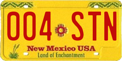 NM license plate 004STN