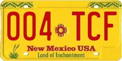 NM license plate 004TCF