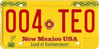NM license plate 004TEO