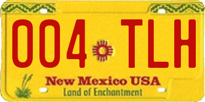 NM license plate 004TLH