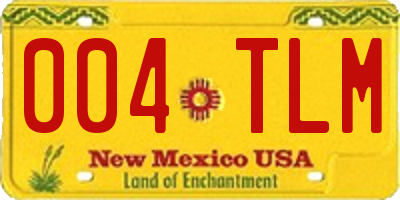 NM license plate 004TLM