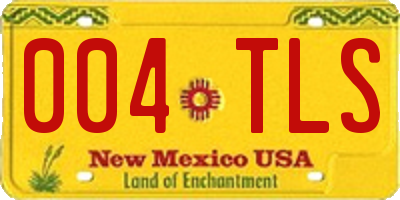 NM license plate 004TLS