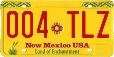 NM license plate 004TLZ