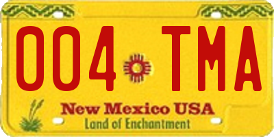 NM license plate 004TMA