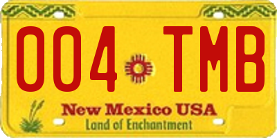 NM license plate 004TMB