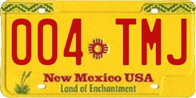 NM license plate 004TMJ