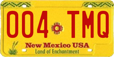 NM license plate 004TMQ