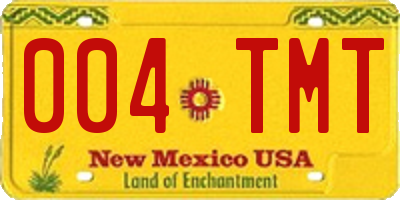 NM license plate 004TMT