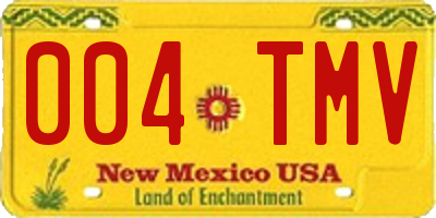 NM license plate 004TMV