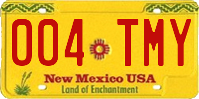 NM license plate 004TMY