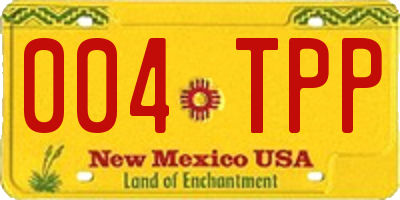 NM license plate 004TPP