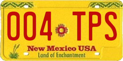 NM license plate 004TPS