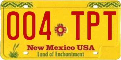 NM license plate 004TPT