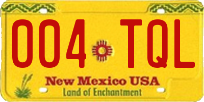 NM license plate 004TQL