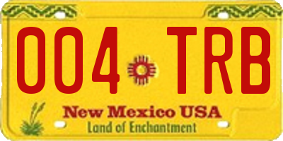 NM license plate 004TRB