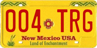 NM license plate 004TRG