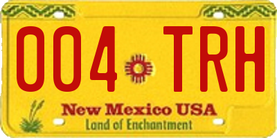 NM license plate 004TRH