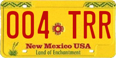 NM license plate 004TRR