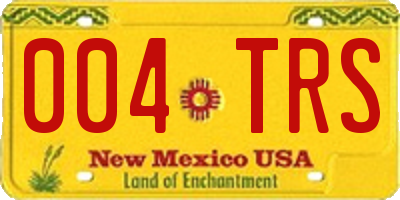NM license plate 004TRS
