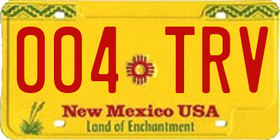 NM license plate 004TRV